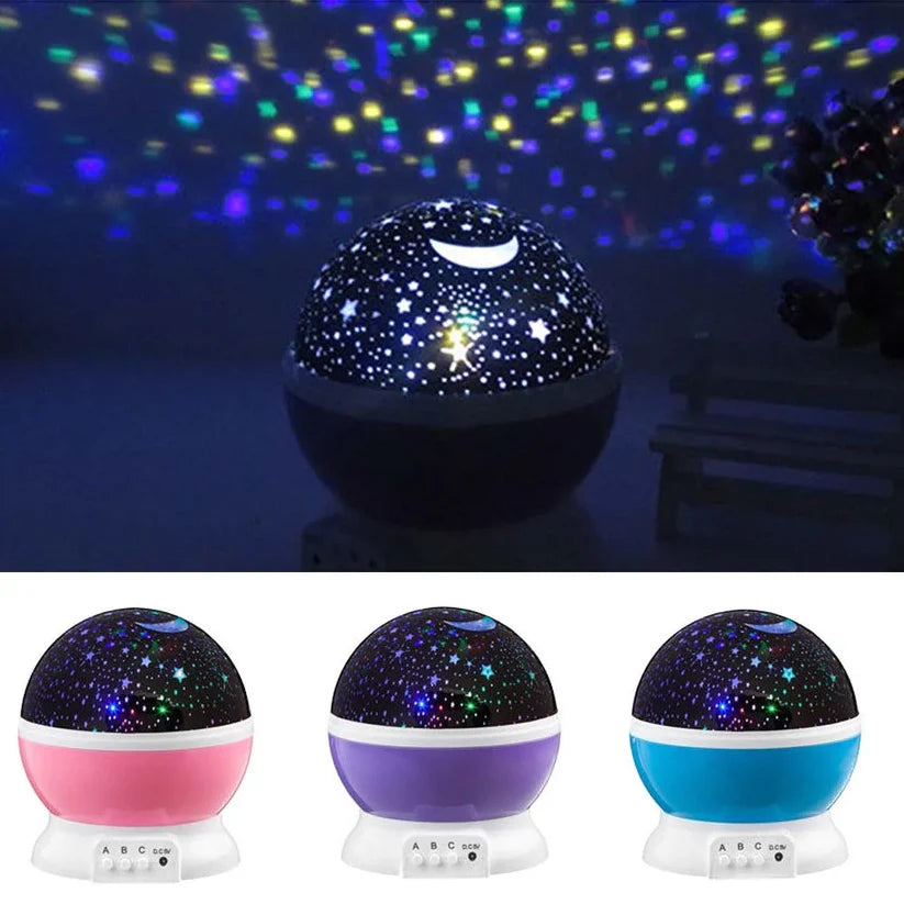 Star & Moon Night Projector With RGB Lights.